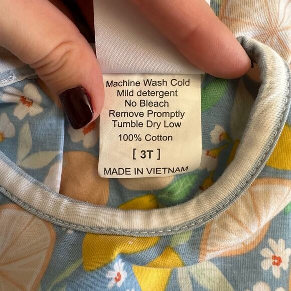 Stitchy Fish nwot Toddler Girl Romper 3T Citrus Fruit Print Cotton One Piece - Picture 3 of 10